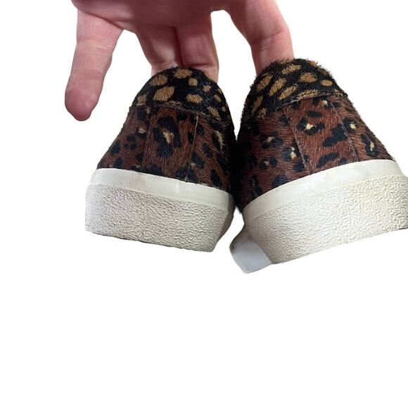 Madewell Sidewalk Low-Top Sneakers Painted Leopard Color Block Calf Hair 6.5M - Picture 7 of 16